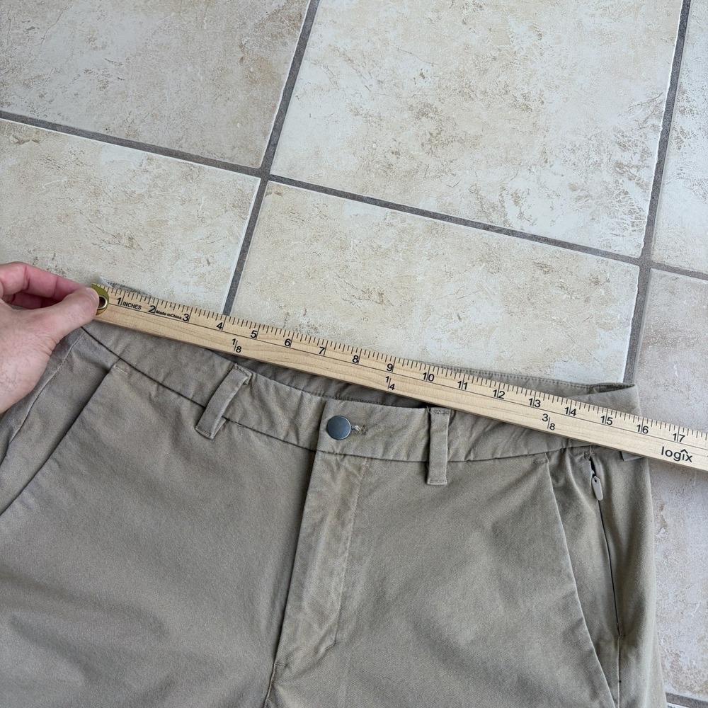 Lululemon Pants Mens 32x31 Khaki Tan Canvas Commission Slim Fit Tapered Chino - Picture 7 of 11